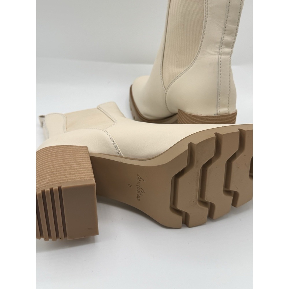 Sam Edelman Rollins Ivory Leather Pull-On Ankle Bootie Women 11M 12795L2100 - Picture 5 of 6
